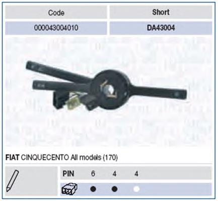 000043004010 Magneti Marelli Перемикач підрульовий, лівий