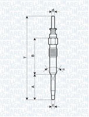 Свіча накалу Magneti Marelli 062900039304 ціна, від 9.70 USD