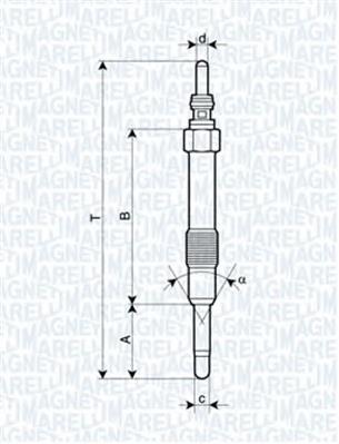 Свіча накалу Magneti Marelli 062900014304 ціна, від 8.81 USD