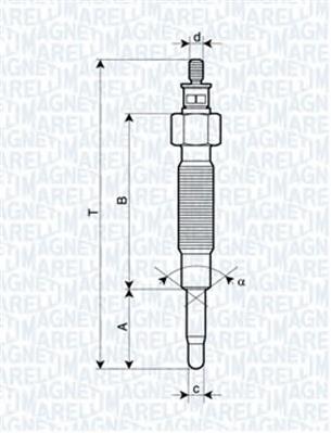 Купити 062900019304 Magneti Marelli Свічка накалу