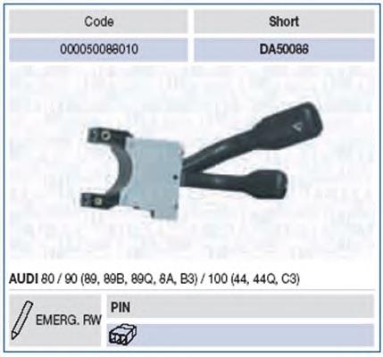 Перемикач підрульовий, правий 000050088010 Magneti Marelli