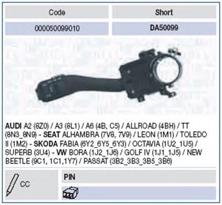 Перемикач підрульовий, лівий Magneti Marelli 000050099010