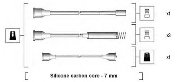 941125250677 Magneti Marelli Проводи високовольтні
