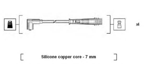 Дріт високовольтний, комплект 941095790617 Magneti Marelli