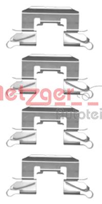 1091772 Metzger комплект пружинок кріплення дискових колодок, передніх