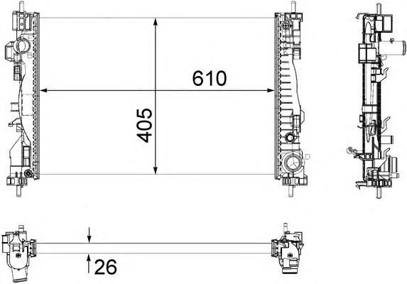 Купити 350213129700 Magneti Marelli Радіатор двигуна