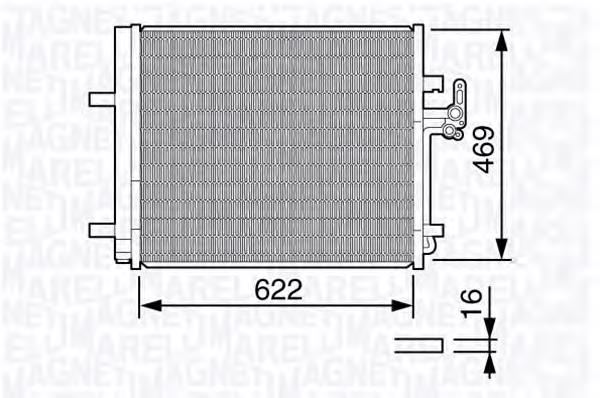 Радіатор кондиціонера 350203645000 Magneti Marelli