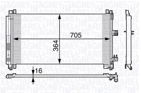 Радіатор кондиціонера 350203724000 Magneti Marelli