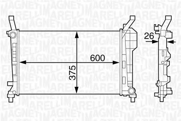 350213126200 Magneti Marelli радіатор охолодження двигуна