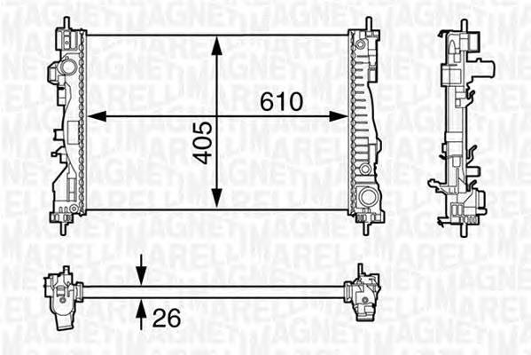 Радіатор основний Magneti Marelli 350213129700 ціна, від 72.38 USD