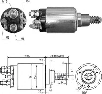 Реле втягуюче стартера ZM 3640