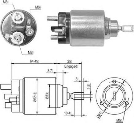 Втягуюче реле стартера 940113050010 Magneti Marelli