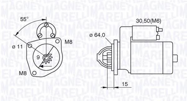 Стартер 063521070910 Magneti Marelli