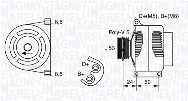 063377013010 Magneti Marelli Авто генератор
