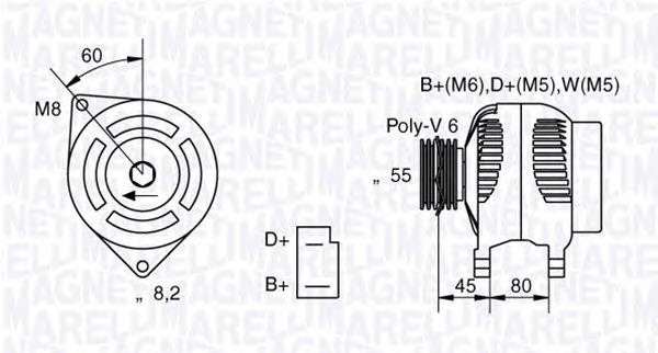 Генератор 063321042010 Magneti Marelli