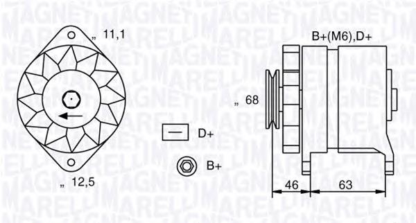 Генератор 063321021010 Magneti Marelli