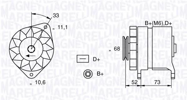 Генератор Magneti Marelli 63321154010 ціна, від 231.94 USD