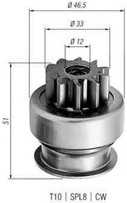 Бендикс стартера 940113020258 Magneti Marelli