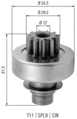 Бендикс стартера MAGNETI MARELLI 940113020322