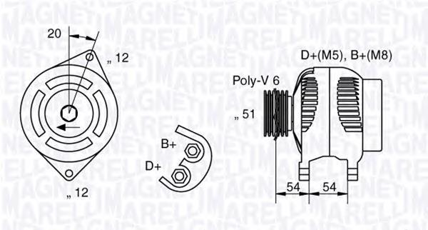 Генератор 063321839010 Magneti Marelli