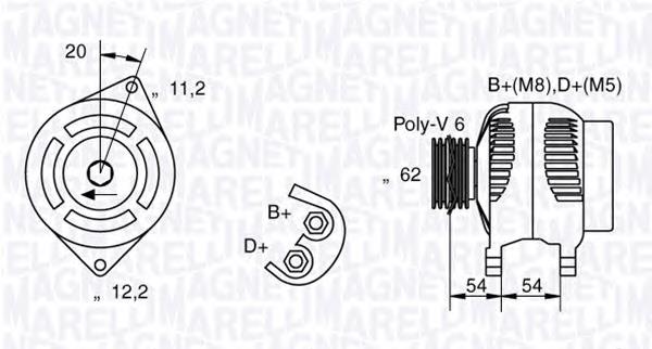 Генератор 063321859010 Magneti Marelli