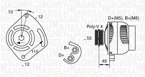 063321715010 Magneti Marelli генератор