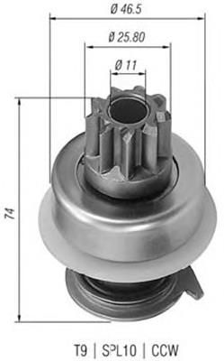 Бендикс стартера 940113020062 Magneti Marelli