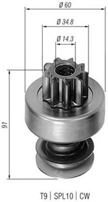 Привід стартера Fiat/Alfa/Lancia 79033659
