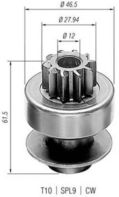 Бендикс стартера 940113020165 Magneti Marelli