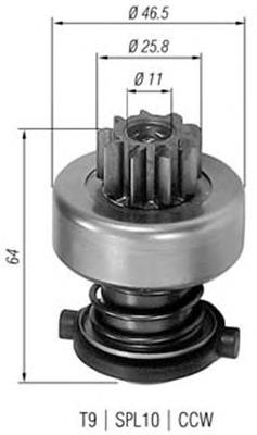 Бендикс стартера 940113020113 Magneti Marelli