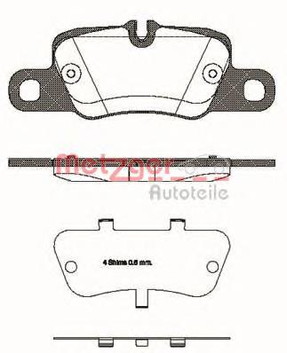 Колодки гальмові задні, дискові 140100 Metzger