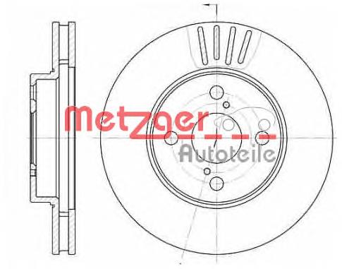 674210 Metzger диск гальмівний передній