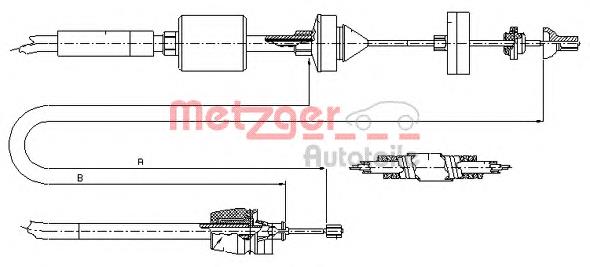 Купити 102843 Metzger Трос зчеплення