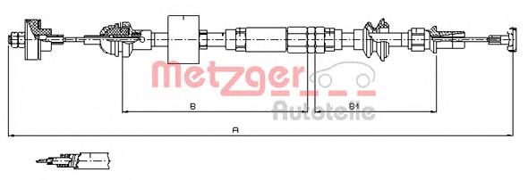 Трос зчеплення 103159 Metzger