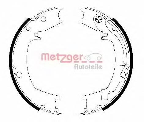 Колодки ручника/стоянкового гальма MG204 Metzger