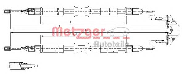 Купити LABR1234 Starline Трос ручного гальма задній, правий/лівий