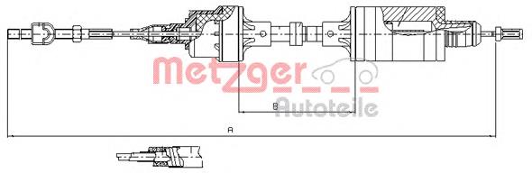 Трос зчеплення 112553 Metzger