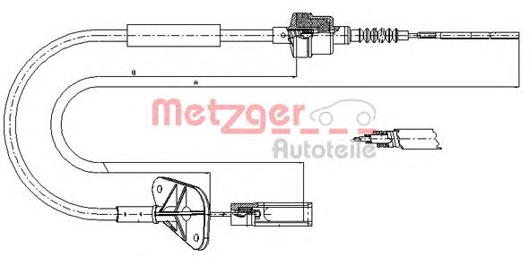 Трос зчеплення 127201 Metzger