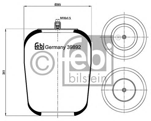 Пневмоподушка/Пневморессора моста Sampa Otomotiv‏ SP554759 ціна, від 50.89 USD