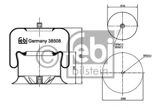 Пневмоподушка/Пневморессора моста Continental/Siemens 4758NP21 ціна, від 153.07 USD