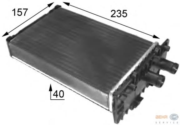 Радіатор пічки (обігрівача), задній HELLA 8FH351024431 ціна, від 19.84 USD