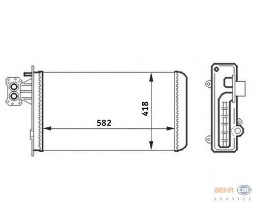 Радіатор пічки (обігрівача) HELLA 8FH351024451 ціна, від 37.66 USD