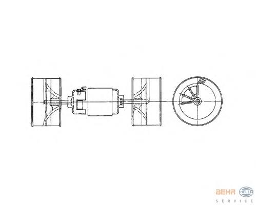 Моторчик пічки HELLA 8EW009160491