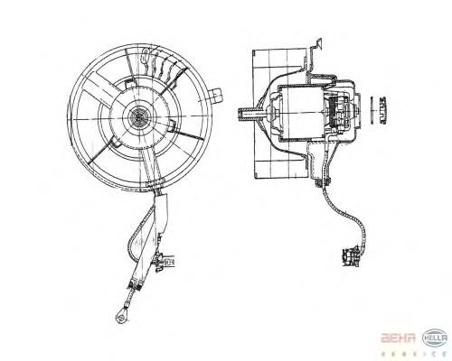 8EW009158111 HELLA Електромотор пічки