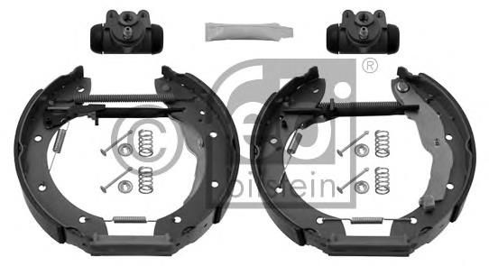 Колодки гальмівні задні барабанні, в зборі з циліндруми, комплект 37242 Febi