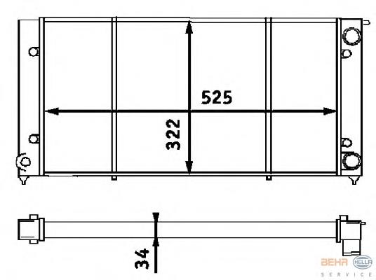 Купити 8MK376713301 HELLA Радіатор двигуна