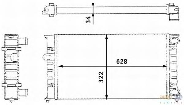 Радіатор охолодження HELLA 8MK376713421