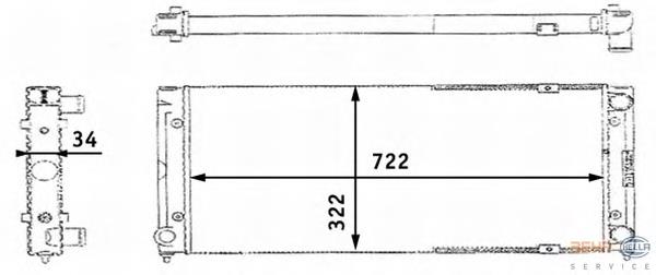 Радіатор основний HELLA 8MK376713471 ціна, від 50.29 USD