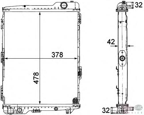 Купити 8MK376711271 HELLA Радіатор двигуна