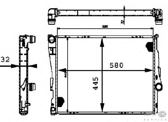 Радіатор охолодження HELLA 8MK376716271